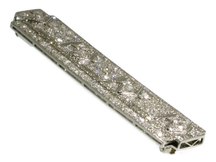 Platinum Art Deco diamond brooch by Maison Wolfers (image 2 of 7)